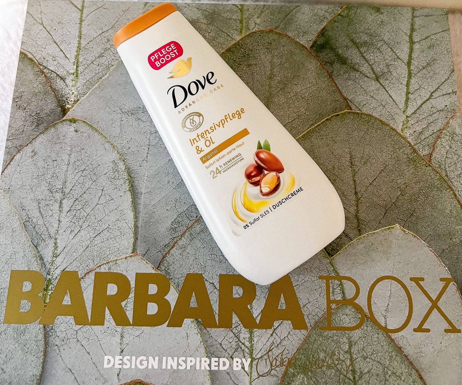 Dove Advanced Care Duschcreme mit Arganöl – Pflegeprodukt aus der Barbara Box vorgestellt