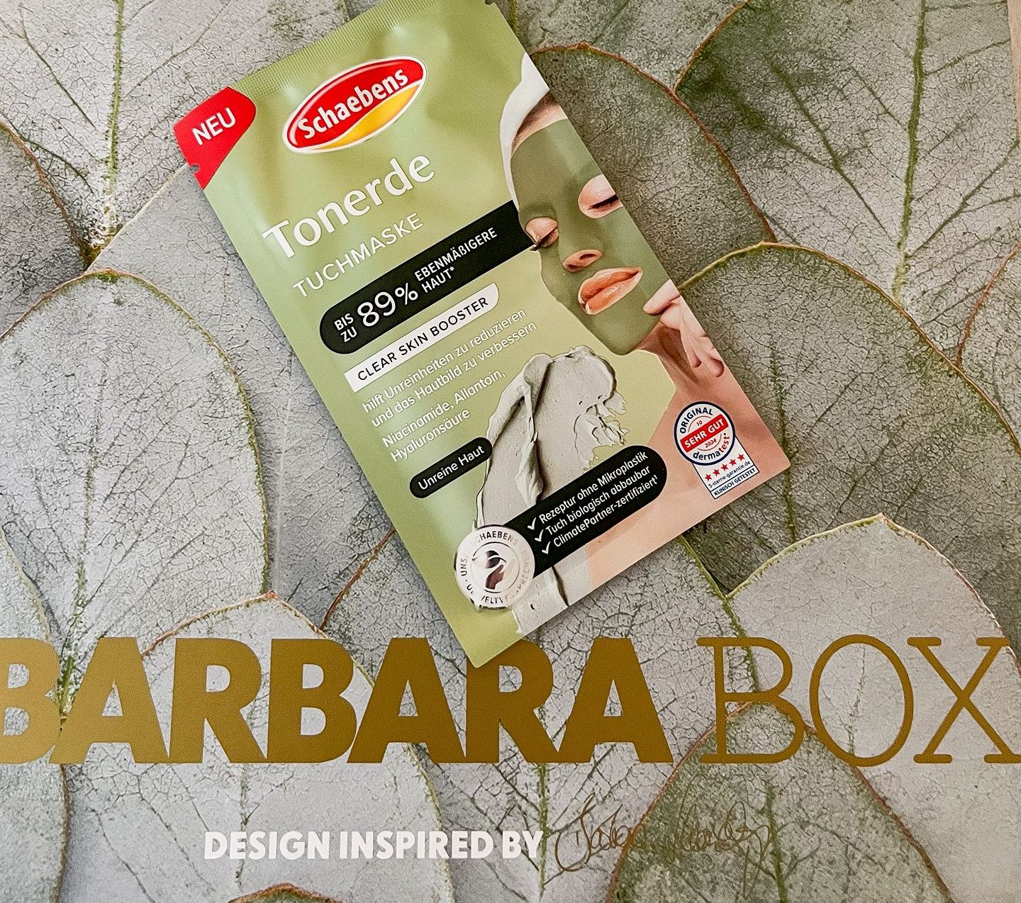 Schaebens Tonerde Tuchmaske und Borotalco Deo – Beauty- und Pflegeprodukte der Barbara Box