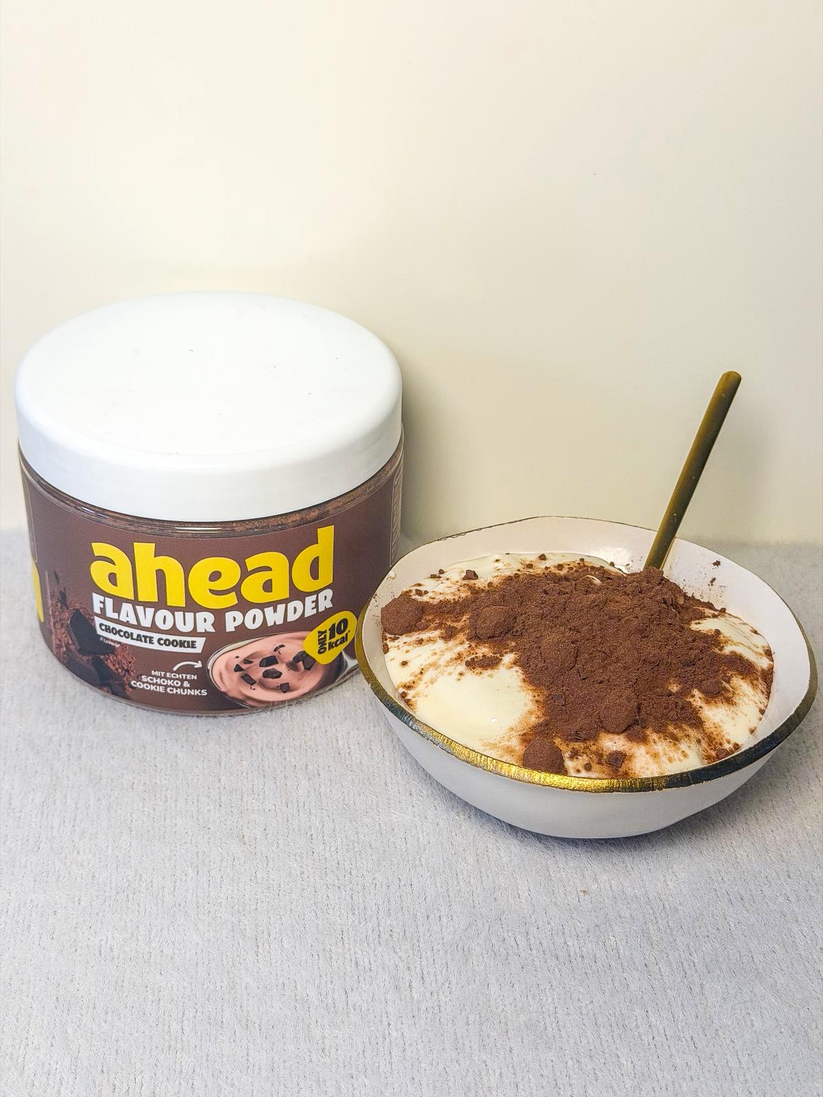 ahead-nutrition-chocolate-cookie-flavour-powder Chocolate Cookie Flavour Powder von ahead nutrition mit wenig Kalorien