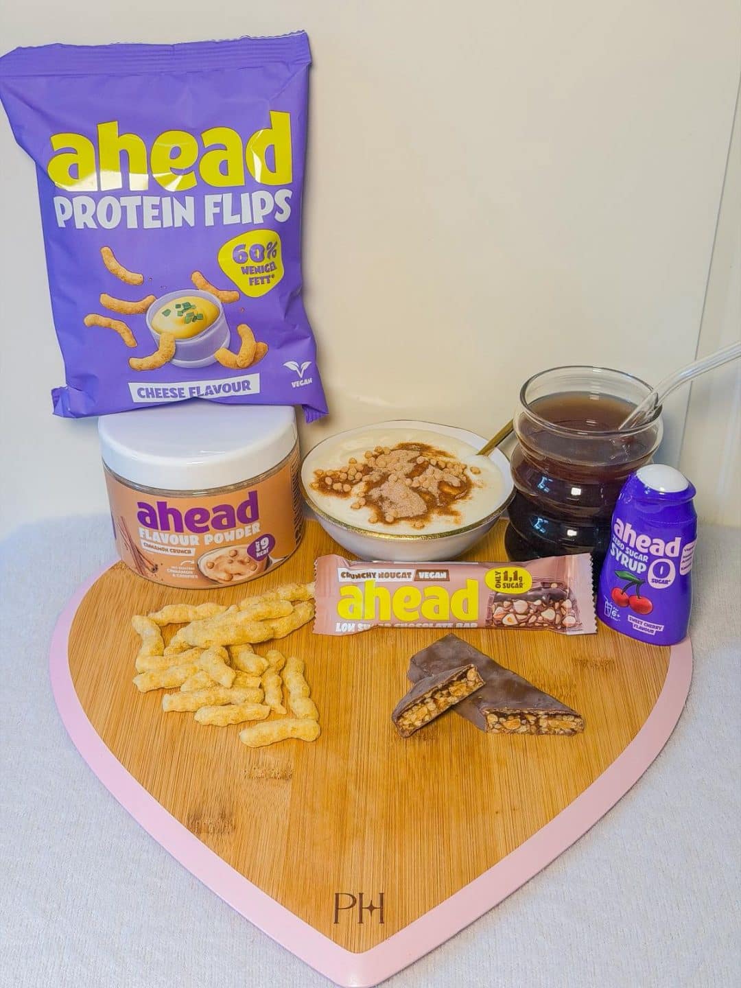 Verschiedene vegane Produkte von ahead nutrition mit Rabattcode LABELLOVE 2026