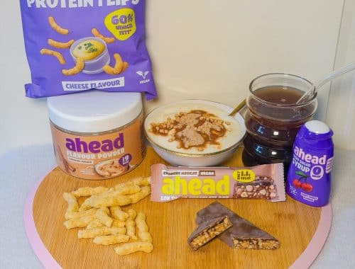 Verschiedene vegane Produkte von ahead nutrition mit Rabattcode LABELLOVE 2026