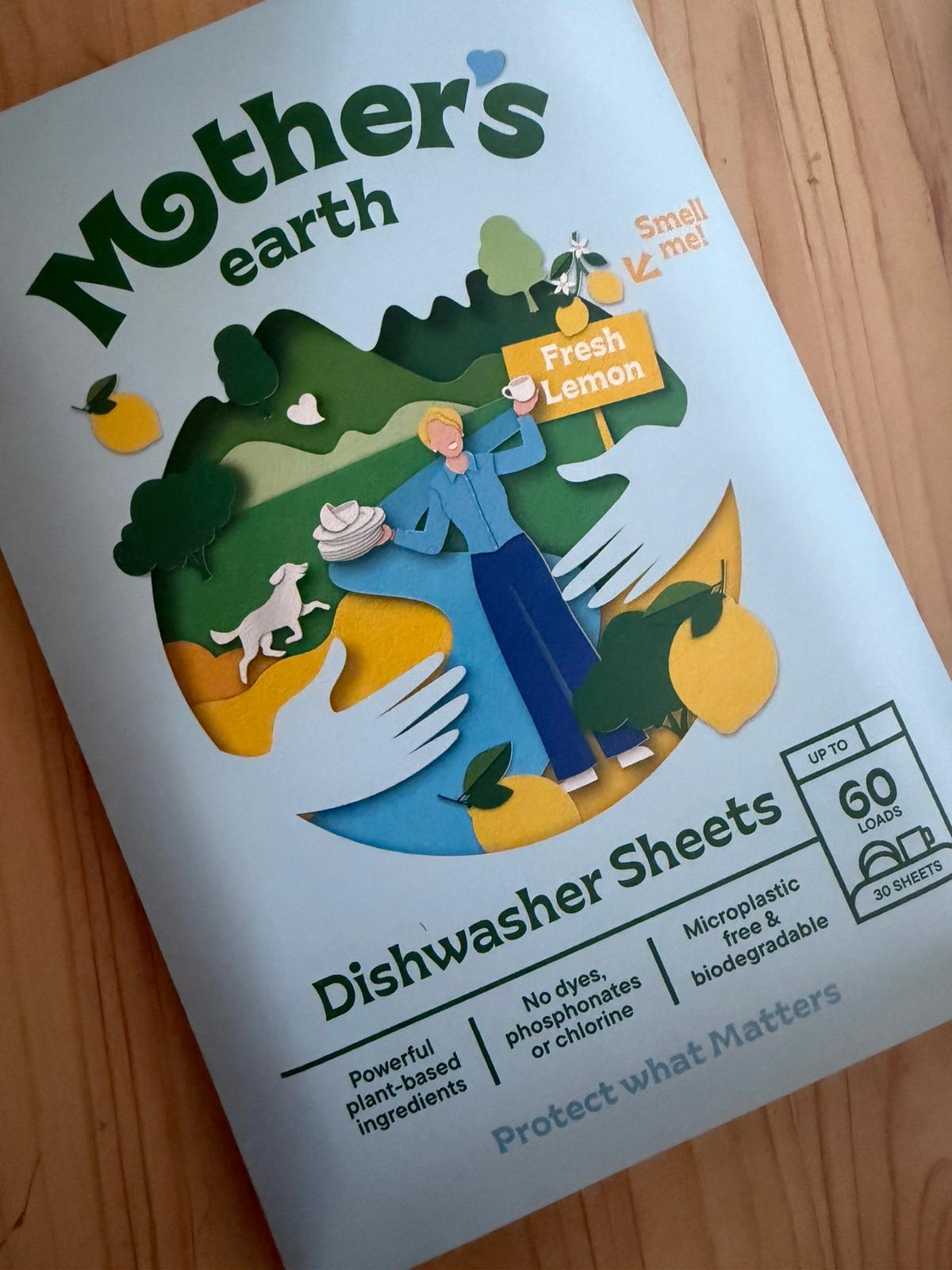 Mother’s Earth Spülmaschinenstreifen nachhaltig reinigen Nachhaltige Spülmaschinenstreifen von Mother’s Earth als plastikfreie Alternative zu herkömmlichen Spülmaschinentabs für den täglichen Gebrauch.