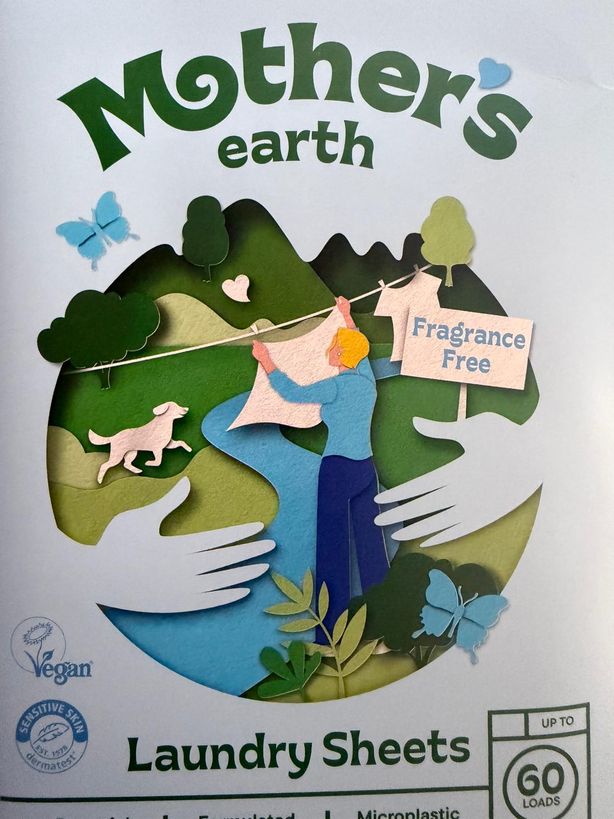 Mother’s Earth Waschmittelstreifen duftneutral Duftneutrale Waschmittelstreifen von Mother’s Earth in der Waschmaschine – geeignet für empfindliche Haut und geruchssensible Haushalte.