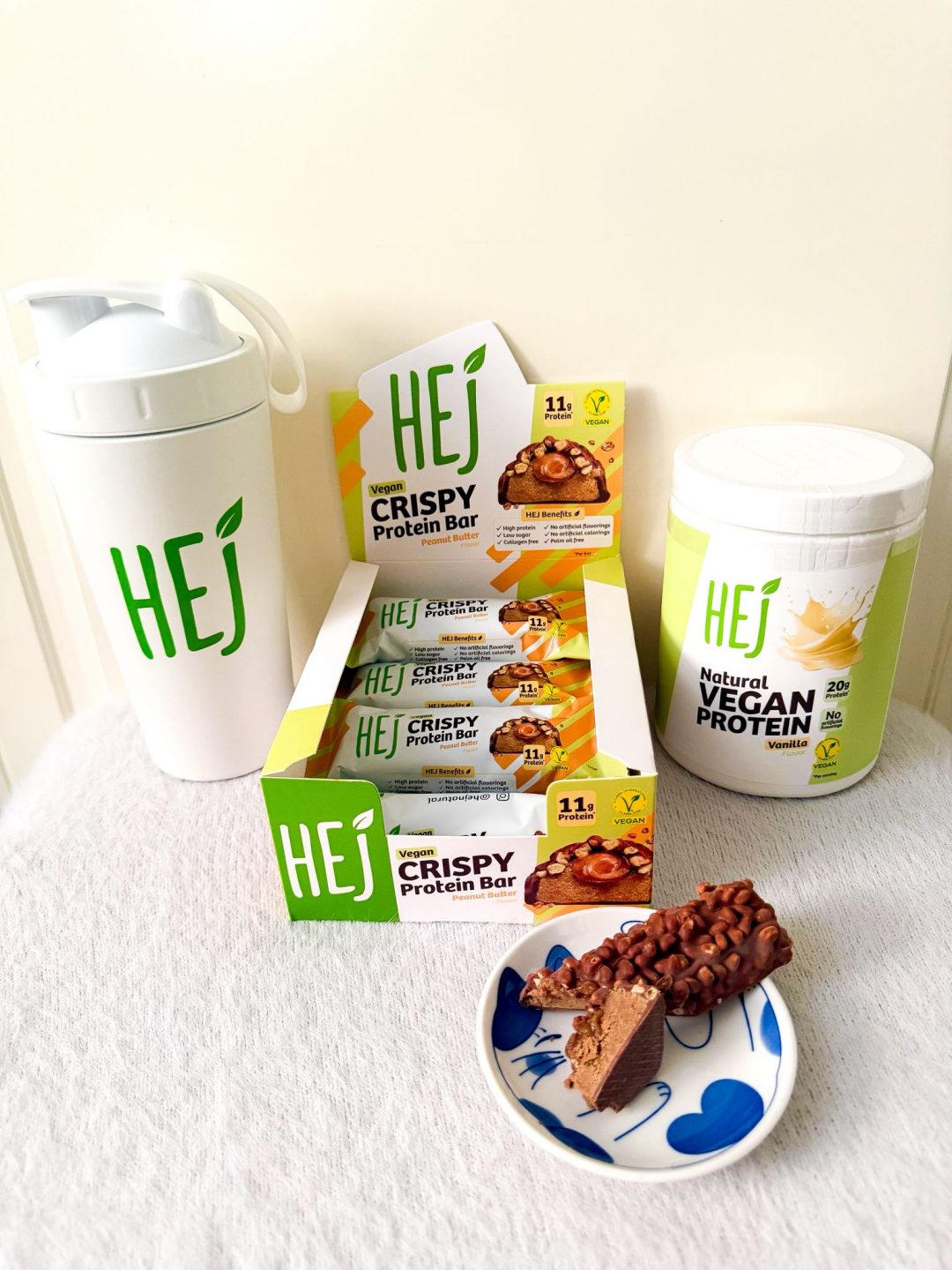 Hej Natural Rabattcode LABELLOVE für vegane Proteinriegel und Proteinpulver